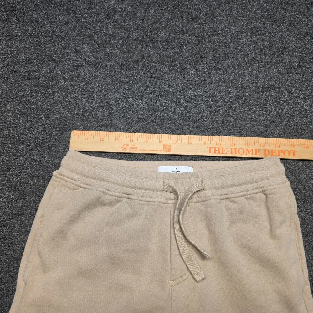Stone Island Brushed Fleece Sweatpants Beige Men Small Cargo Jogger Slim Fit Tan